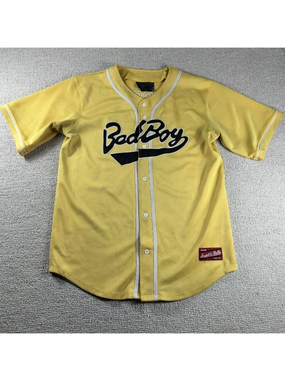 Bad Boy Notorious BIG Biggie #72 Jersey Yellow Black Y2K Men’s Size XL